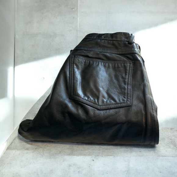 DANIER Black Leather Pants - Picture 6 of 6